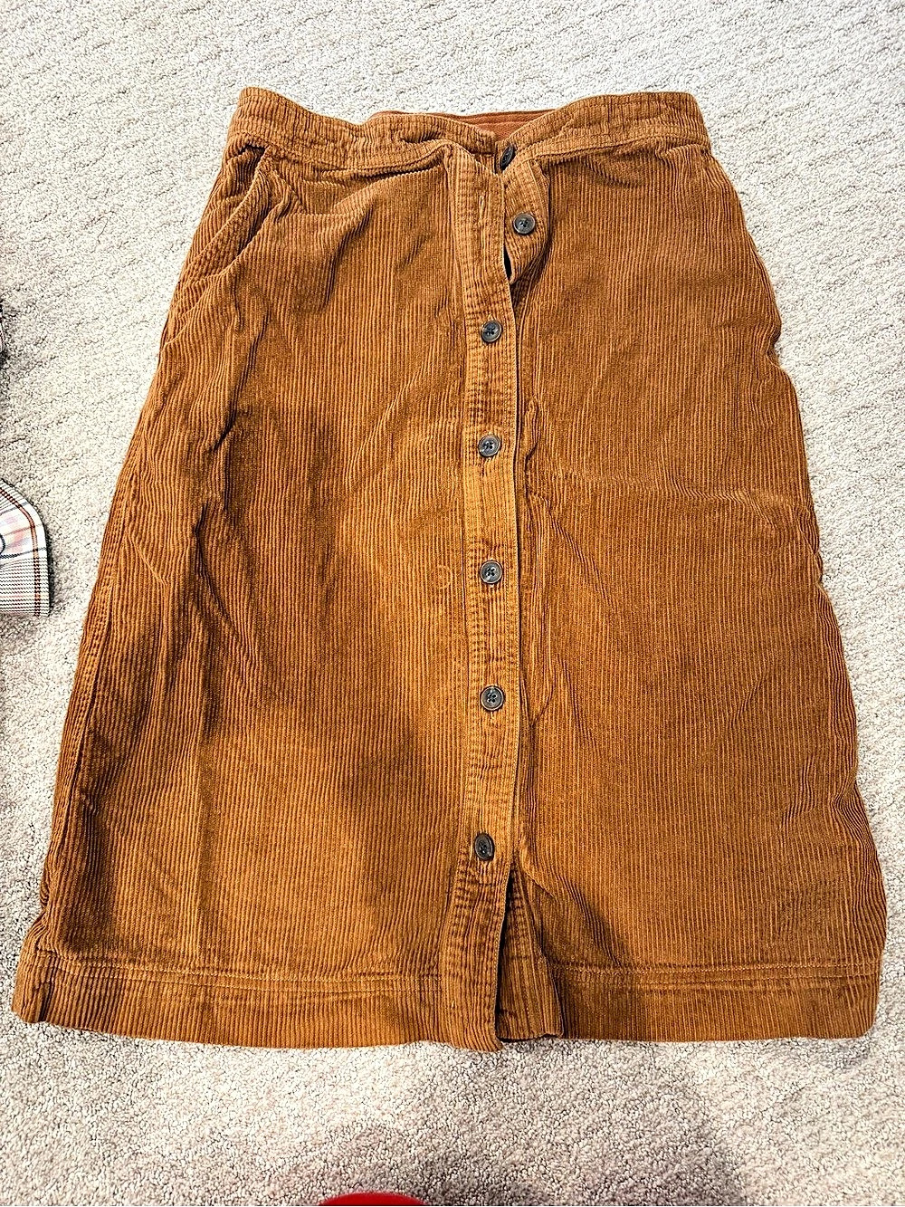 Gap Corduroy Midi Skirt in Brown Size Medium